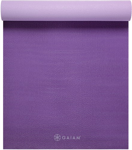 Gaiam 2-Color Yoga Mat - 6 mm - Plum Jam