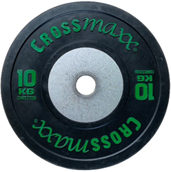 Lifemaxx Crossmaxx Competition Bumper Plate - Halterschijf - Zwart -  50 mm - 10 kg
