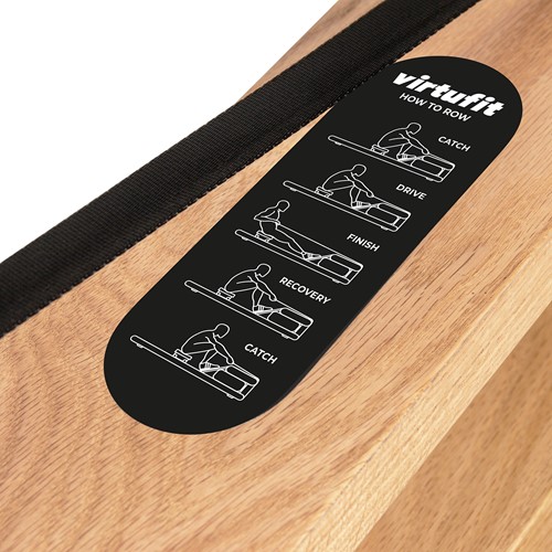 VirtuFit Elite Water Resistance Roeitrainer - Oak - How to Row