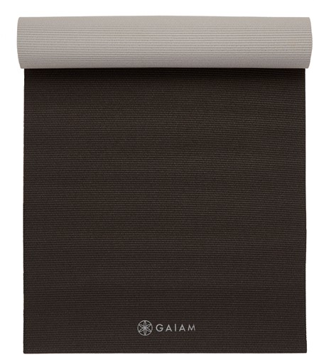 Gaiam 2-Color Yoga Mat - 6 mm - Granite Storm