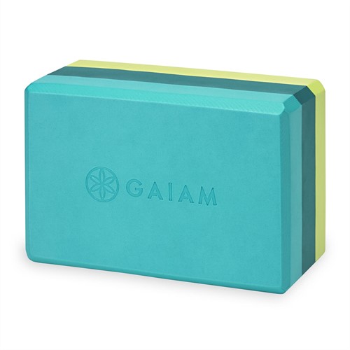 Gaiam Yoga Blok - Teal Tonal Tri-Color