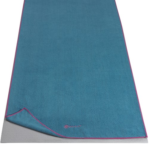 Gaiam Yoga Handdoek  - Vivid Blue / Fuchsia