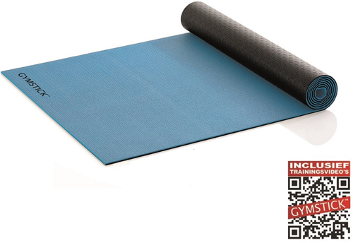 Gymstick Active 2-Tone Fitnessmat - Yogamat - met trainingsvideo's