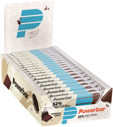 Powerbar 52% Protein+ Bar - 20 x 50 gr - Cookies & Cream