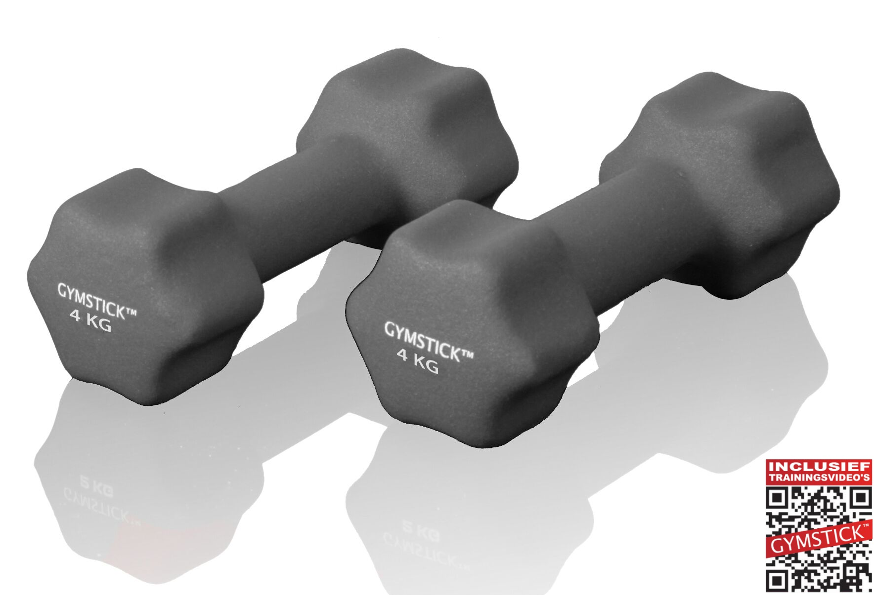 Gymstick Neopreen Dumbell Set 4 Kg Met Trainingsvideo gymstick kopen in de aanbieding