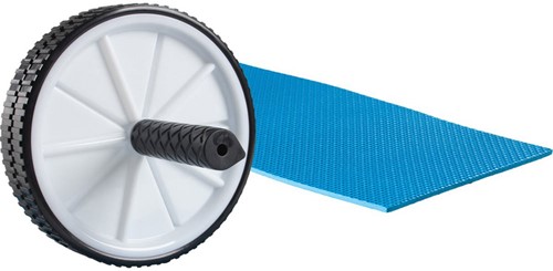 VirtuFit Dubbel Buikspierwiel - Ab Roller - Ab Wheel - met Mat