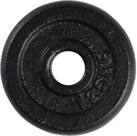 VirtuFit Gietijzeren Halterschijf - Halter gewicht - 30 mm - 1,25 kg - Zwart