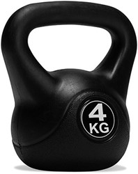 VirtuFit PVC Kettlebell - 4 kg - Zwart