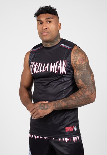 Gorilla Wear Clayton Tank Top - Zwart/Rood