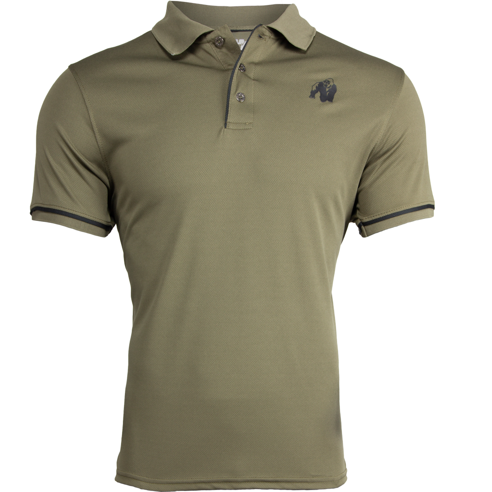 Gorilla Wear Forbes Polo Army Green gorilla wear kopen in de aanbieding