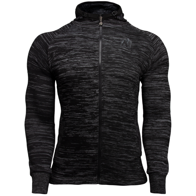 Gorilla Wear Keno Zipped Hoodie Blackgray gorilla wear kopen in de aanbieding
