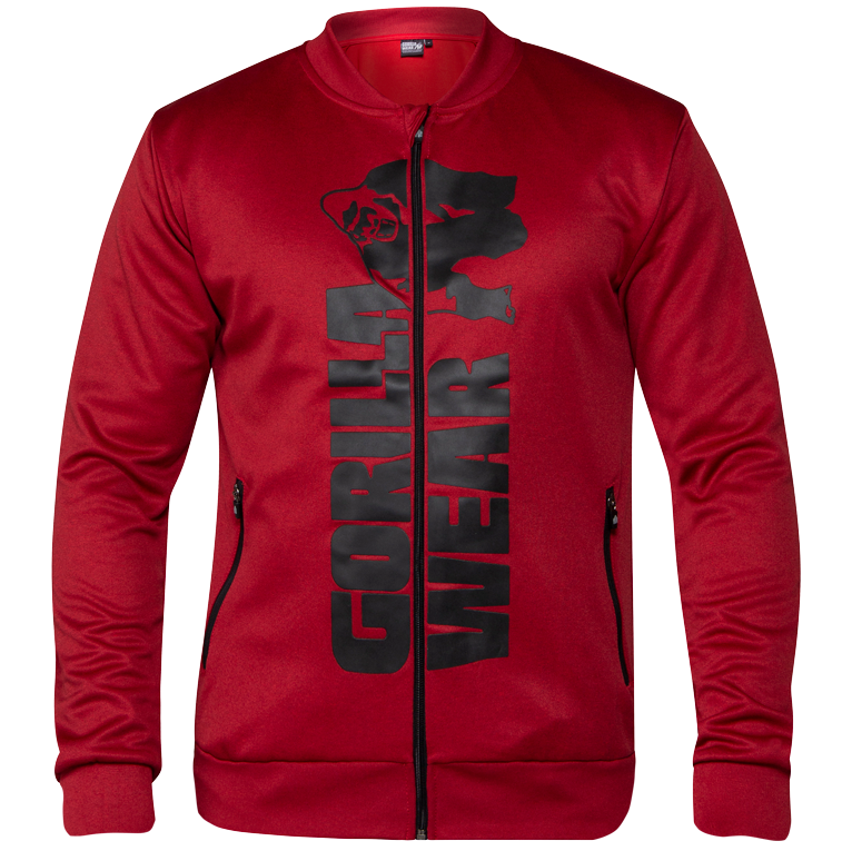 Gorilla Wear Ballinger Track Jacket Redblack 5Xl gorilla wear kopen in de aanbieding