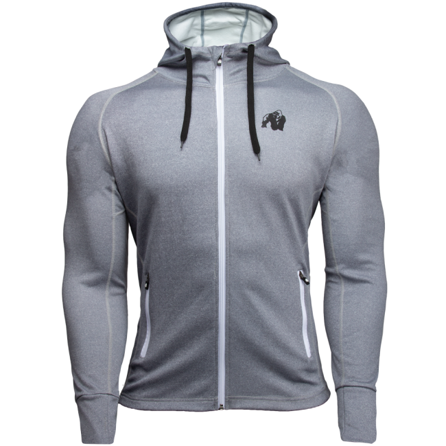 Gorilla Wear Bridgeport Zipped Hoodie Silverblue 2Xl gorilla wear kopen in de aanbieding