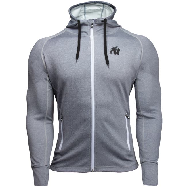 Gorilla Wear Bridgeport Zipped Hoodie Silverblue Xl gorilla wear kopen in de aanbieding