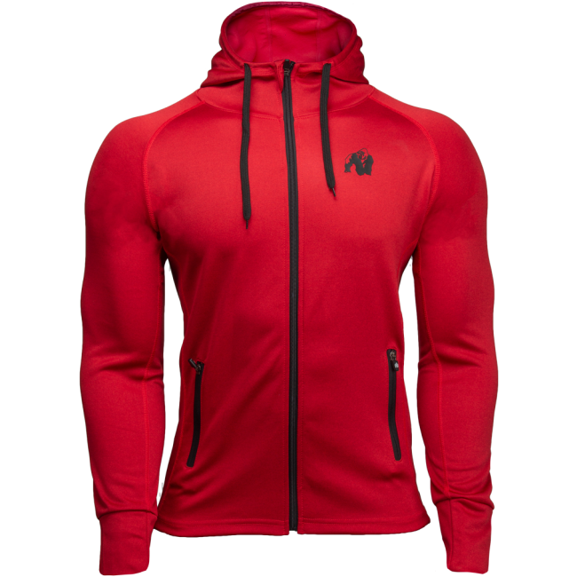 Gorilla Wear Bridgeport Zipped Hoodie Rood 4Xl gorilla wear kopen in de aanbieding