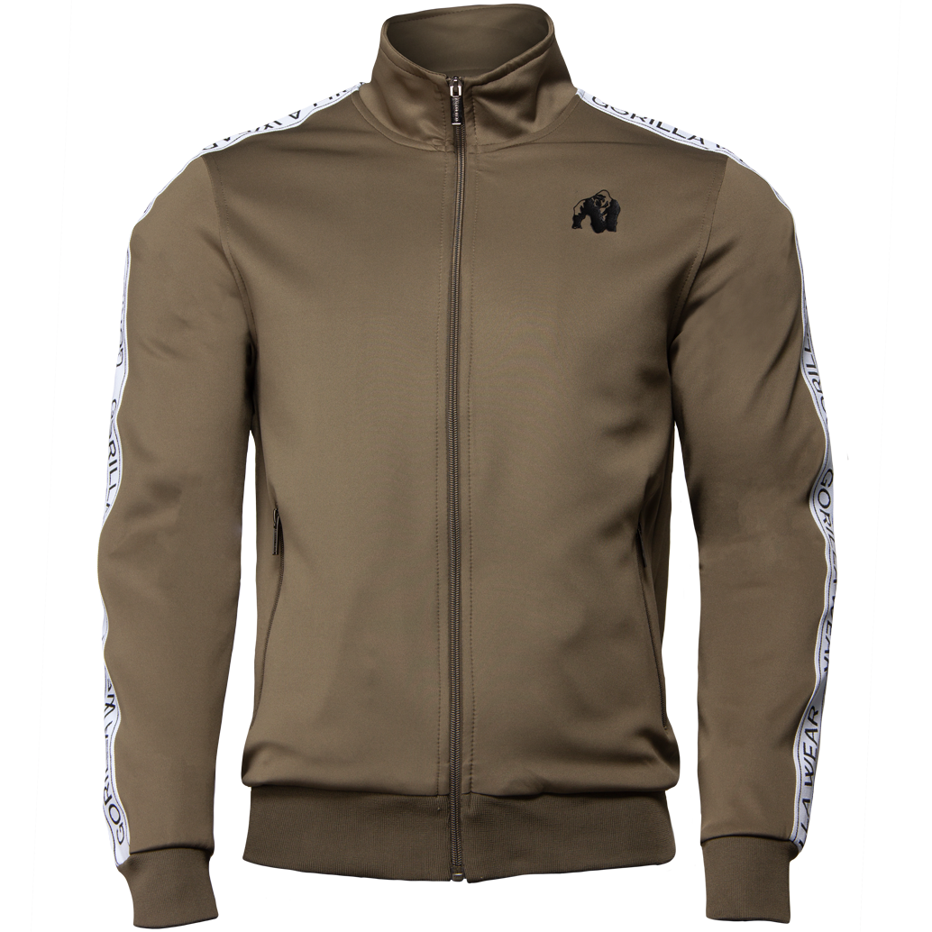 Gorilla Wear Wellington Track Jacket Olive Green 3Xl gorilla wear kopen in de aanbieding