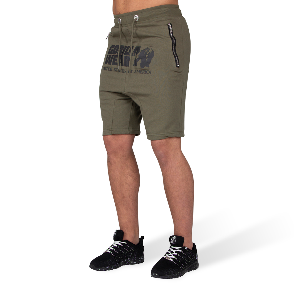 Gorilla Wear Alabama Drop Crotch Shorts Army Green 2Xl gorilla wear kopen in de aanbieding
