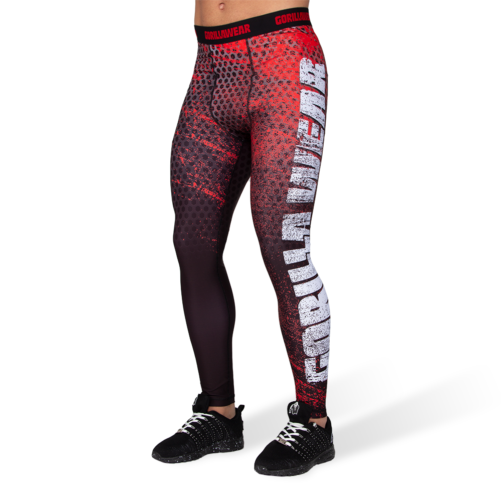 Gorilla Wear Bruce Mens Tights Blackred Xl gorilla wear kopen in de aanbieding