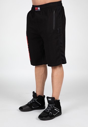 Gorilla Wear Augustine Old School Shorts - Zwart/Rood