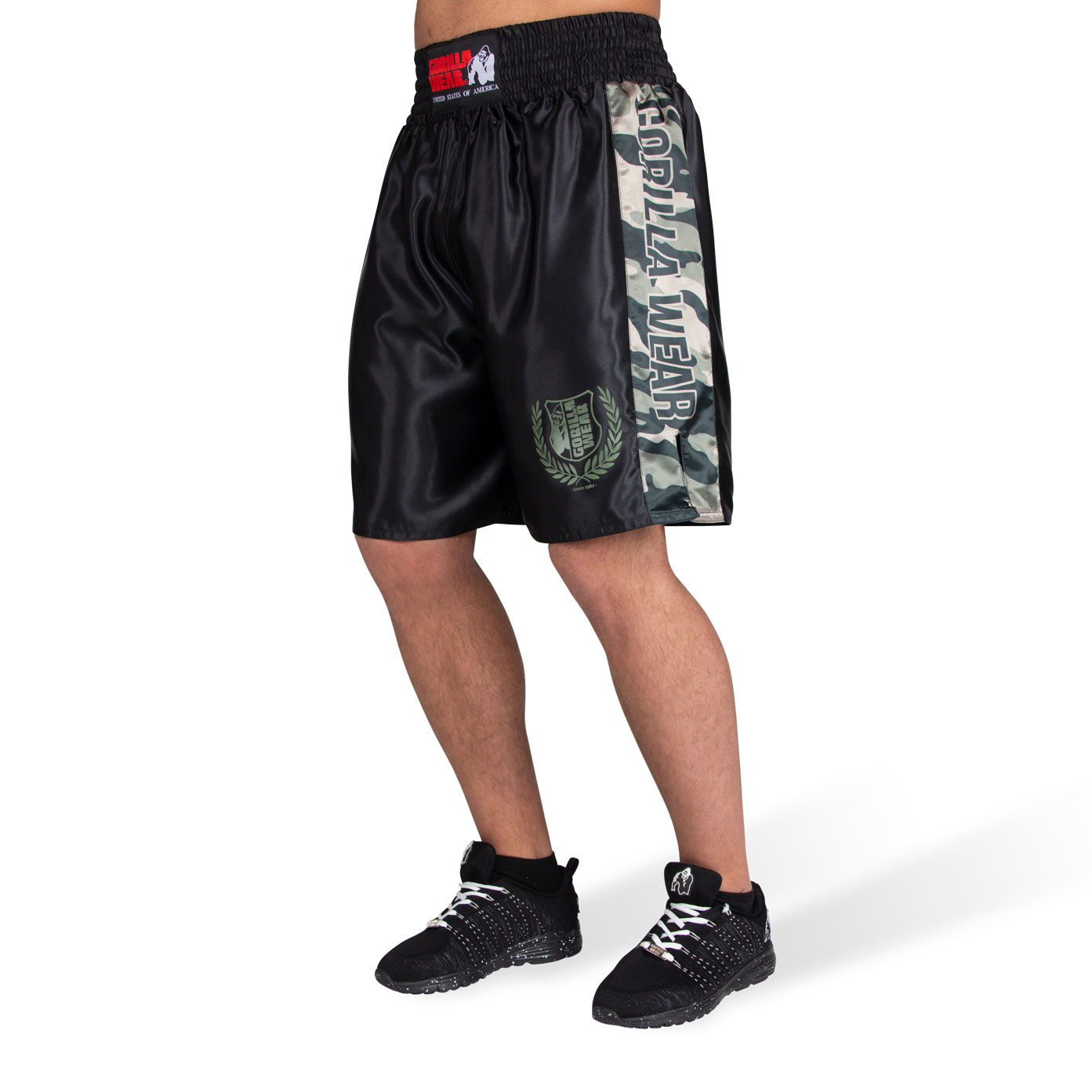 Gorilla Wear Vaiden Boxing Shorts Legergroen Camo Xl gorilla wear kopen in de aanbieding