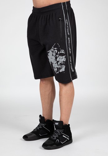 Gorilla Wear Buffalo Old School Workout Shorts - Zwart/Grijs