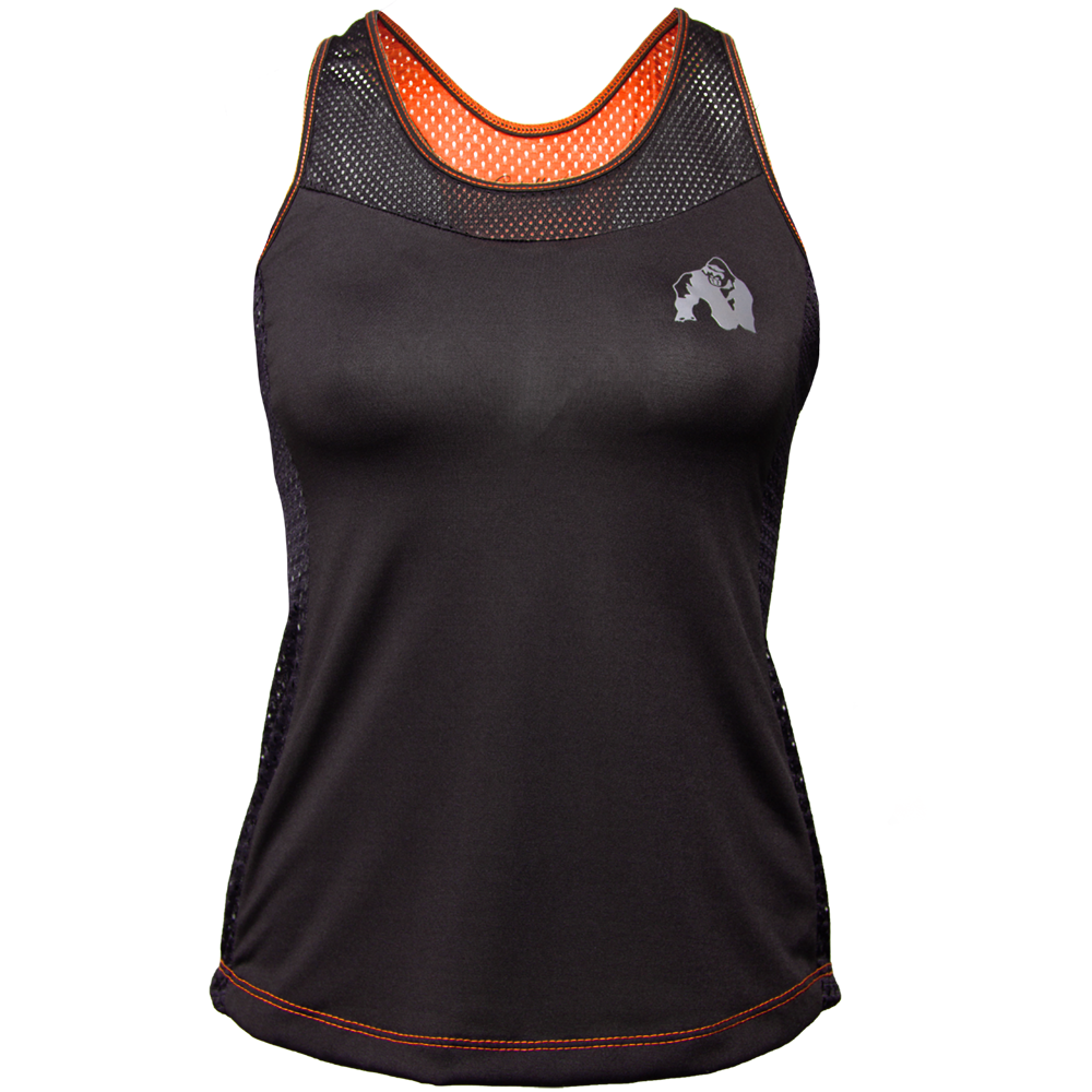 Gorilla Wear Marianna Tank Top Black Neon Orange Xs gorilla wear kopen in de aanbieding