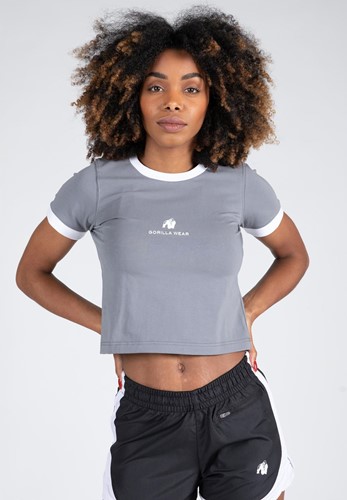 Gorilla Wear New Orleans Cropped T-Shirt - Grijs