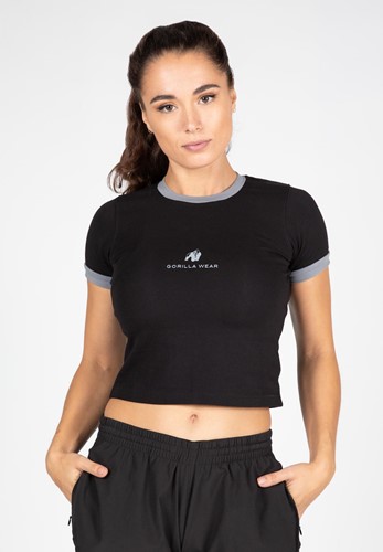 Gorilla Wear New Orleans Cropped T-Shirt - Zwart