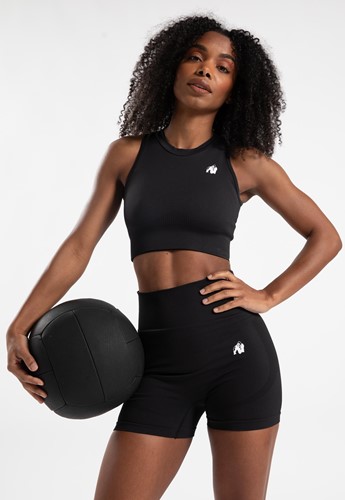 Gorilla Wear Olivia Seamless Crop Top - Zwart