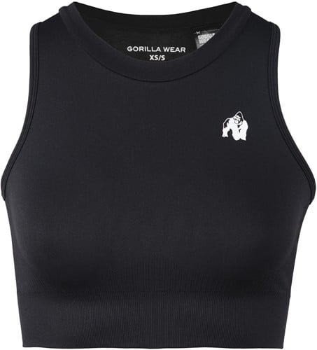 Gorilla Wear Olivia Seamless Crop Top - Zwart