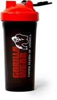 Gorilla Wear Shake Beker XXL - 1000 ml - Zwart/Rood-3