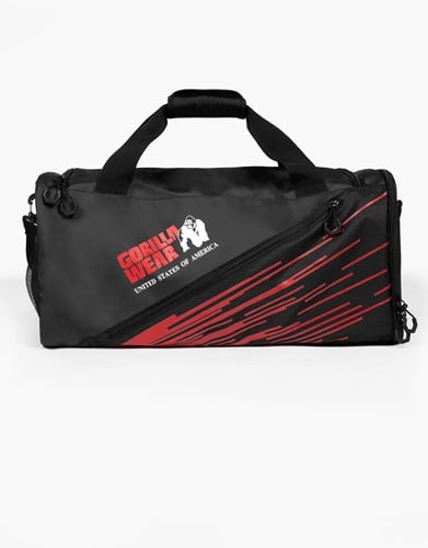 Gorilla Wear Ohio Gym Bag - Sporttas - Zwart/Rood