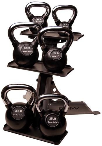Body-Solid 3-Pair Kettlebell Rack