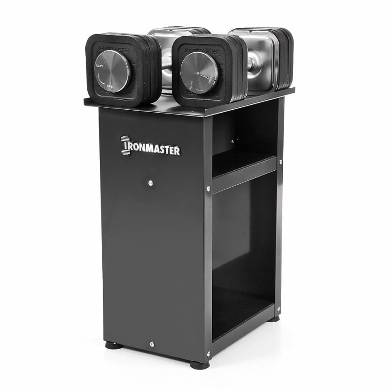 Ironmaster Quick Lock Verstelbare Dumbbells Met Add On Kit 544 Kg Dumbbell Stand ironmaster kopen in de aanbieding