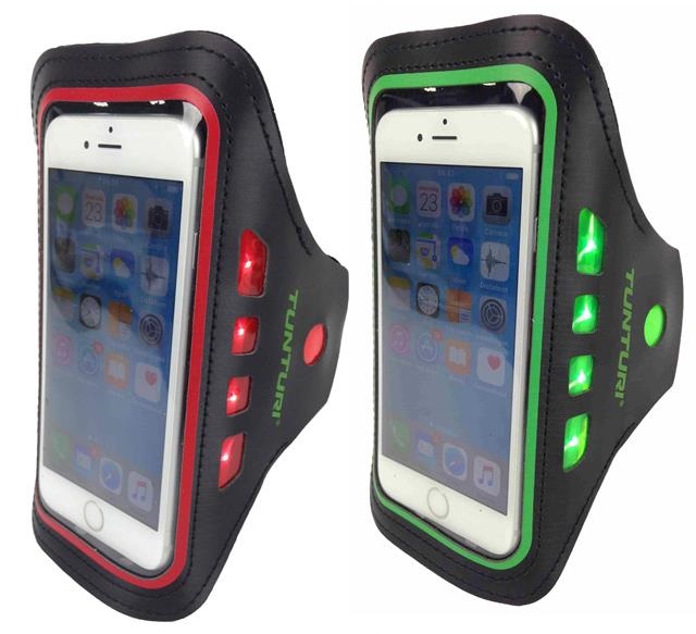 Tunturi Led Telefoon Sport Armband Rood tunturi kopen in de aanbieding