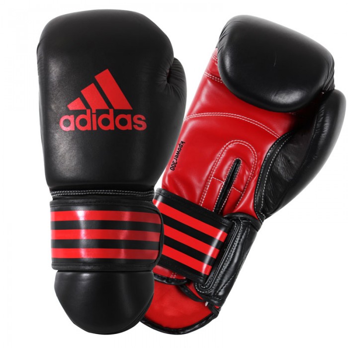 Adidas Power 300 Thaibokshandschoenen Zwart Rood 10 Oz adidas kopen in de aanbieding