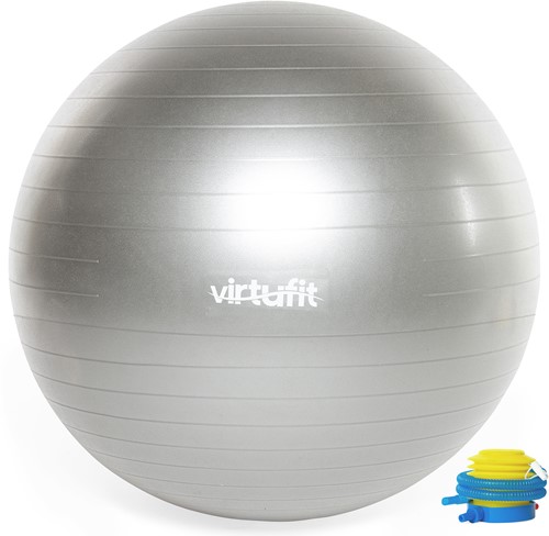 VirtuFit Anti-Burst Fitnessbal Pro - Gymbal - Swiss Ball - met Pomp - Grijs - 55 cm