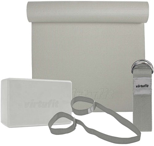 VirtuFit Premium Yoga Set - 4-Delig - Natural Grey