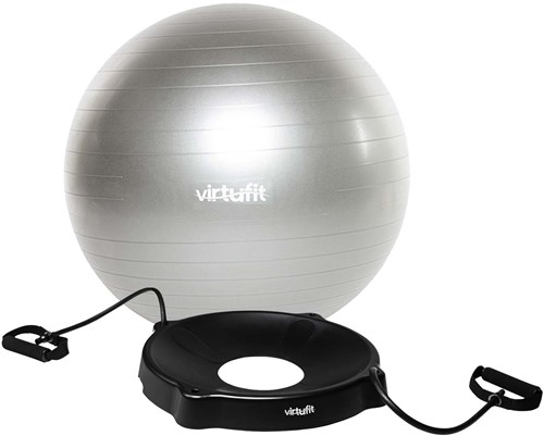 VirtuFit Anti-Burst Fitnessbal Pro met Balschaal - Grijs