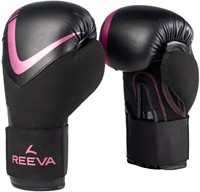Reeva Bokshandschoenen - Leer - Roze - 14 oz