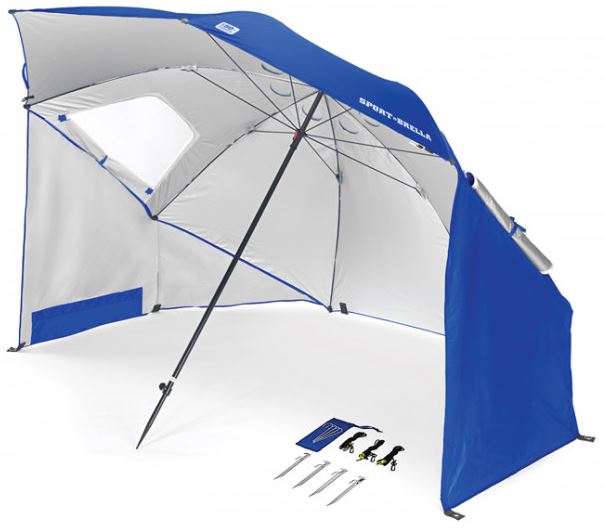 Sportbrella Sport Brella Strandtent Windscherm Parasol Blauw sportbrella kopen in de aanbieding Sportbrella Sport Brella Strandtent Windscherm Parasol Blauw sportbrella kopen in de aanbieding