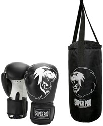 Super Pro Combat Gear Junior Bokszak Set - Zwart / Wit