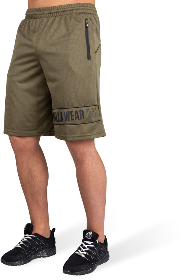 Gorilla Wear Branson Shorts Zwartlegergroen 5Xl gorilla wear kopen in de aanbieding
