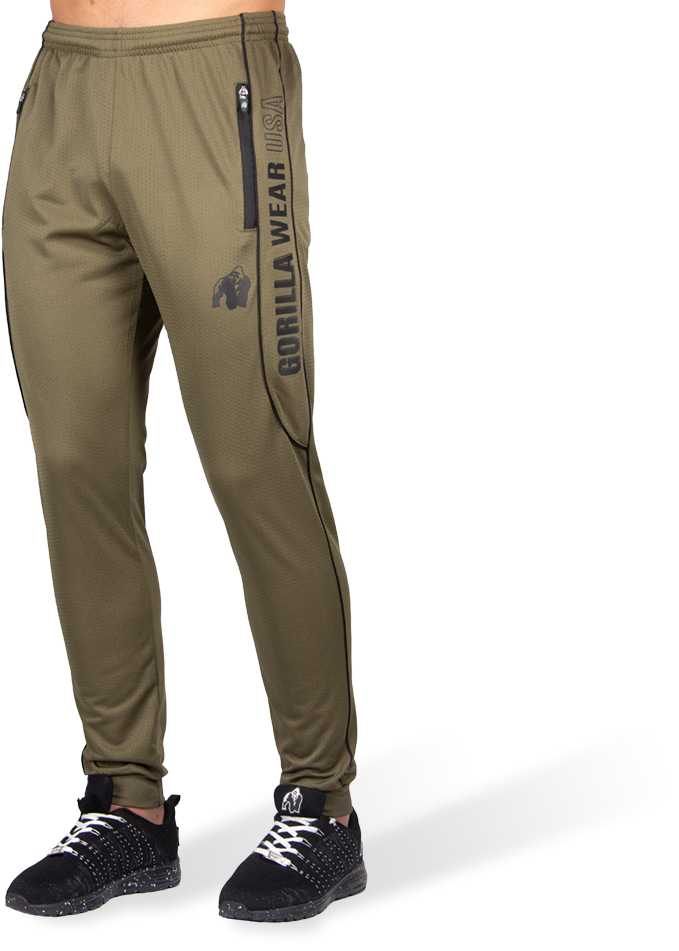 Gorilla Wear Branson Trainingsbroek Zwartlegergroen gorilla wear kopen in de aanbieding