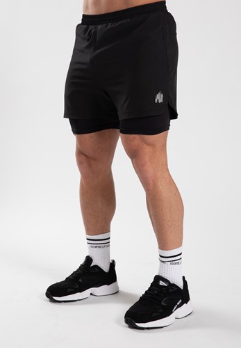 Gorilla Wear Cortez 2-in-1 Shorts - Zwart