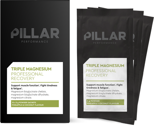 PILLAR Performance Triple Magnesium Travel Pack - 15 x 5 gr - Pineapple & Coconut