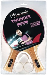 Garlando Thunder Tafeltennis Set - 2 Bats en 3 Pingpongballen