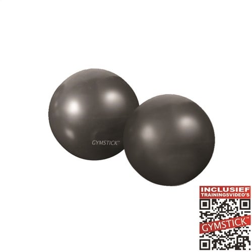 Gymstick Yoga Ballen - 2 x 1 kg - Zwart