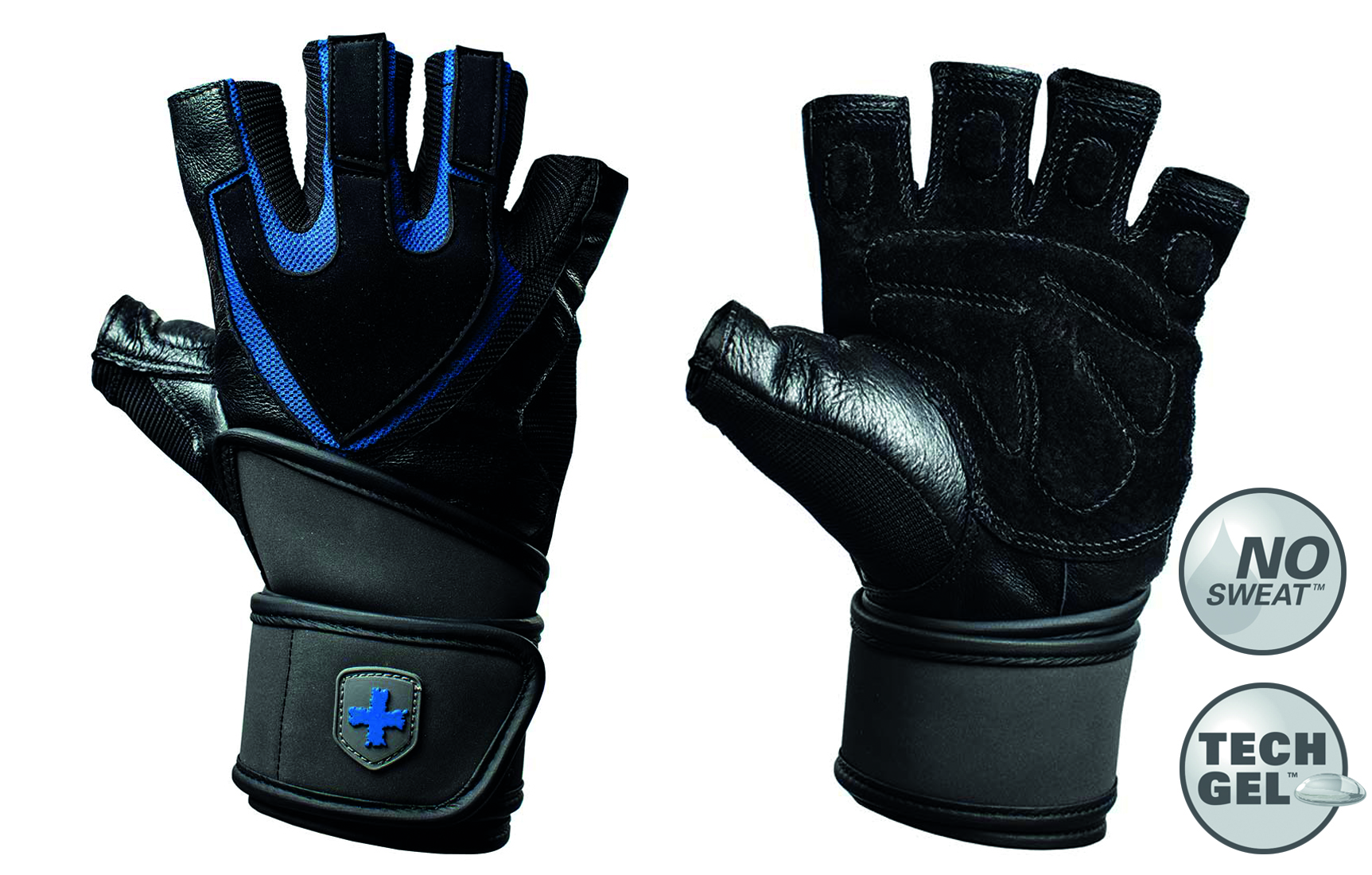 Harbinger Fitness Training Grip Handschoenen Blackblue harbinger fitness kopen in de aanbieding