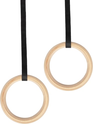 VirtuFit Houten Gym Ringen - Inclusief straps-2